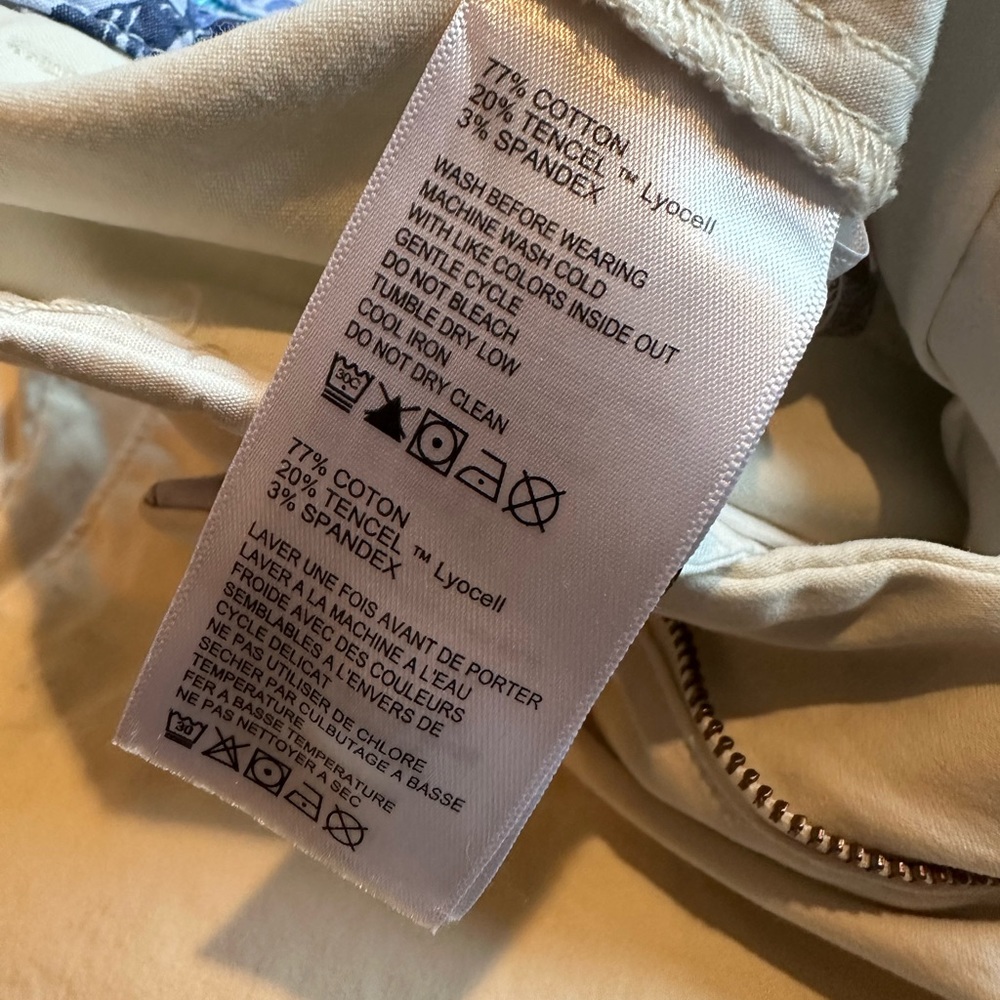 TOMMY BAHAMA Men’s Stone Colored Cotton Stretch Poplin Flat Front Pants - 36/30 - Picture 9 of 11